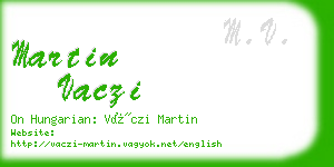 martin vaczi business card